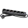 Kopp 120615007, Ciabatta elettrica a 6 prese, lunghezza cavo 1,4 m, slot a 45 gradi, presa multipla con protezione da contatto, nero