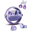PAXA 3 in 1 Cuffie Open Ear Clip-on con Orecchini Farfalla Diamanti Rimovibile- Auricolari Bluetooth 6.0, Audio HiFi, 140H, Elegante Design Aperto, Ideali per Lo port e Tempo Libero, Ctbuds Viola