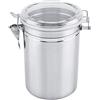 ASHATA Contenitore per Caffè,Barattolo a Pressione,Contenitore da Cucina in Acciaio Inox per Chicchi di Caffè,Contenitore per caffè, zucchero, tè in grani(1900ml)