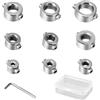 HstiaLving Set di 9 anelli di arresto di profondità, punta per trapano e colletto, limitatore di profondità di perforazione, 3-12 mm, controllo preciso della profondità di perforazione, anello localizzatore per