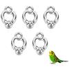 Pssopp 5Pz Anello per pappagallo Anello per pappagallo Catena per piedi in metallo Attività per uccelli da compagnia Apertura Allenamento Accessori per anello per pappagalli Forniture per gabbie (n. 5)