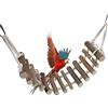 Smandy Uccelli Giocattolo, scaletta di Legno con Corda Swing Bridge per piccioncini parrocchetti pappagalli Africano Grigio Cockatiel Pet Giocattoli educativi
