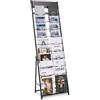 VEVOR Espositore da Terra per Brochure, Espositore per Brochure Riviste 20 Scomparti, Supporto Portariviste da Pavimento Portacataloghi 490x333x1545 mm, per Ufficio Fiere Biblioteche Ufficio Postale