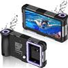 ASKCFENV Custodia universale per snorkeling con cordino per immersioni, nuoto, fotografia subacquea, video, impermeabile IP68, per iPhone 15/14/13/12/11/Pro Max XR X Samsung Galaxy S23 S22 S21 nero-viola