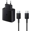 SAMSUNG CARICABATTERIE FAST CHARGING ORIGINALE ULTRA RAPIDO CASA USB-C TYPE C EP-TA845 45W BLACK BULK SMARTPHONE