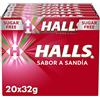 Halls Anguria, Caramello Senza Zucchero, Scatola di 20 Sticks da 32 g