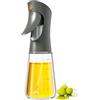 Ibergrif Spruzzatore Olio 180 Ml In Vetro Grigio | Per Friggitrice ad Aria e Cucina, Erogazione Precisa 1 G, Senza Bbq, Antigoccia