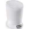 simplehuman CW1318 cestino rotondo con pedale, pattumiera piccola per bagno, plastica bianca, 6 L