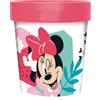 Tataway Disney Bicchiere rosa per bambine in plastica Minnie 260 ml con base antiscivolo