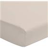 HOME LINGE PASSION, Lenzuolo con angoli elasticizzati, 160 x 200 cm, 100% cotone, 57 fili, colore: beige avorio