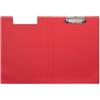MAUL Cartella portablocco A4 MAULbalance | Cartella per conferenze in cartone dal look elegante | Morsetto moderno in metallo per conservare la carta | Cartella per ufficio, cucina e officina | Rosso