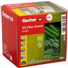 fischer 567808 Expansion SX Plus Green 6 x 50, confezione da 90 tasselli sostenibili, realizzati con materie prime rinnovabili, tenuta ottimale, calcestruzzo solido, aerato, mattoni perforati e molto