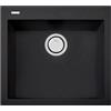 PLADOS Lavello in quarzo da cucina incasso TELMA by Plados serie FLAT vasca singola 56cm - Nero Metal