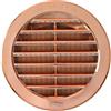 La Ventilazione T12RRAN Griglia di Ventilazione in Plastica Tonda da Incasso, effetto ramato, diametro 150 mm