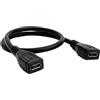 System-S Cavo USB 2.0 OTG 30 cm Micro B femmina a femmina in nero