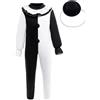 Lito Angels Vestito Costume Pierrot Clown Arlecchino con Cappello per Bambino Taglia 9-10 anni, L