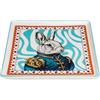 Egan Tray Human Essence - Vassoio da portata in porcellana per caffè, tè e antipasti, 19x19 cm, pezzo decorativo resistente al calore, lavabile in lavastoviglie, lussuoso
