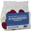 Cereria Di Giorgio Candele Galleggianti Ø 4,5 cm H. 2,7 cm (20 pz) - Bordeaux