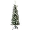 Everlands Albero di Natale Innevato Pencil Pine 180 cm - 430 Rami