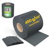 VOUNOT® Telo Frangivista in PVC per Recinzione Giardino, 19cm x 70m, 450 g/m², Strisce per Protezione della Privacy, Rotolo Frangivista con Clips di Fissaggio, Antracite