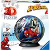RAVENSBURGER S.R.L. Ravensburger, Puzzle 3D Ball, Marvel Spider-Man, 73 Pezzi, Bambini 6+
