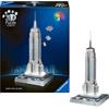 RAVENSBURGER S.R.L. Puzzle 3D Empire State Building 241 Pezzi con LED - Modello Architettonico Illuminato