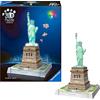 RAVENSBURGER S.R.L. Ravensburger, Puzzle 3D Statua della Libertà 128 Pezzi con LED - Modello New York Illuminato