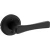 Kwikset Katella - Maniglia per ciuccio con rosetta rotonda, colore: Nero opaco