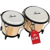 XDrum Bongos Club Natur, 2 tamburi (macho e hembra), Pelli naturali