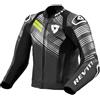 Rev'it Giacca Moto in Pelle Rev'it APEX Nero Giallo Neon