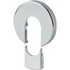 Schläfer 4409211 | Kit Rosetta Radiatori Apribile, Collare Copritubo per Termosifoni, Caloriferi Diam Esterno Ø45 mm, Foro (interno) Tubo Ø16mm, Rosetta a Cassetto in Pvc Cromo, Argento- conf, 2pz.