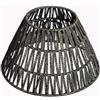Osasy Paralume in rattan bohémien, lampadario da parete, in vimini, stile bohémien, paralume da tavolo/scrivania (nero, 1 pezzo, diametro 30 cm x altezza 17 cm)