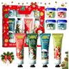 Gubuyi 8 Pezzi Set Crema Mani & Balsamo Labbra Natalizia, Crema per le Mani Idratante, Hydrating Lip Balm Set, Cura Nutriente e Idratante Delle Labbra, Set Regalo Donna Natale, Compleanno