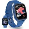 Tzzulsx 4G Smartwatch Bambini GPS, Telefono Orologio Smartwatch Bambini WiFi Videochiamate SOS Voce Chat Sveglia Giochi Impermeabile, Orologio Bambino Cellulare Regali per Ragazza e Ragazzo