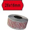 PRINTEX PACK 10 ROTOLI 1000 ETICH. 26x16mm ONDA ROSSO PERM. Printex
