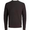 JACK & JONES Jprblubarkley Knit Crew Neck Ch, Marrone Cioccolato, M