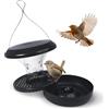 SWISSINNO Mangiatoia per uccelli SMART Birds CHUR: con base in alluminio antierosione - ELEVATA RESISTENZA AGLI SCOIATTOLI - Pressofuso in alluminio, Tetto in ASA e Contenitore SAN