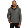 Geographical Norway Giacca Softshell Uomo Royaudb Dsitribrands Production Impermeabile Antivento con Cappuccio per Outdoor Trekking Sci Autunno Inverno Primavera Resistente Comoda (Grigio Arancion L)