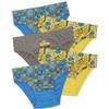 Minions Confezione da Cinque Slip Cattivissimo Me in 100% Cotone, Multicolore, 7-8 Anni
