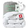 Welldora Comfort Piumone Letto Doppio 200x200 | Piumino tutto l'anno Caldo e morbido | 100% Piuma e Piumino Naturale | Anallergico, Certificato Oeko-Tex | Da usare con Copripiumino