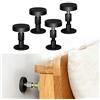 Krisler - Strumento anti-shake per struttura del letto filettato regolabile, tappi per testiera, strumento anti-shake sul comodino per divani letto, 4 pezzi, 30-68 mm (nero)