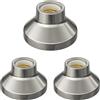 ledscom.de 3x plafoniere/portalampada ELEKTRA, porcellana, argento lucido, 1x E27 max. 300 W