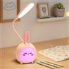 Nzkeuf Lampada da Scrivania per Bambini, Lampada da Scrivania Bambina per Lettori di Notte, E-Reader, Bambino, Studio, USB Ricaricabile, Rosa [Classe di efficienza energetica A]