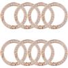 GORGECRAFT 8pz Anello O con Strass 24.5mm Anelli di Chiusura Bling Bulk Oro Chiaro Moschettone A Molla Rotondo Fibbia A Scatto per Gioielli Fai da Te Portachiavi Creazione di Borse Borsetta Cinghia