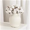 PORCER Vaso in ceramica antica da 15,2 cm, vaso decorativo boho farmhouse in terracotta, vaso rustico per decorazioni casa, soggiorno, ingresso, matrimonio - design superficie particellare, bianco