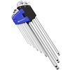 Powerbuilt 240099 - Set di chiavi esagonali SAE Stubby a braccio lungo, 9 pezzi