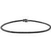 ALFIERI & ST. JOHN Bracciale tennis Alfieri & St.John, collezione Mirror, in oro rutenio 18 kt punte brunite con diamanti neri ct. 4,48. Lunghezza 19,5 cm.