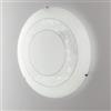DEGHI Plafoniera 35 cm in vetro decorato con graniglia di cristalli