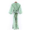 Fatto a mano Kimono In Seta Vintage Da Donna Accappatoio Pigiama Kaftan Copricostume