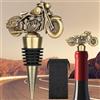 LULLEA Tappo per bottiglia di vino a forma di moto, regalo per uomini e donne, festa del papà, Natale, regalo di compleanno per motociclisti, risparmiatore di vino, bronzo con borsa